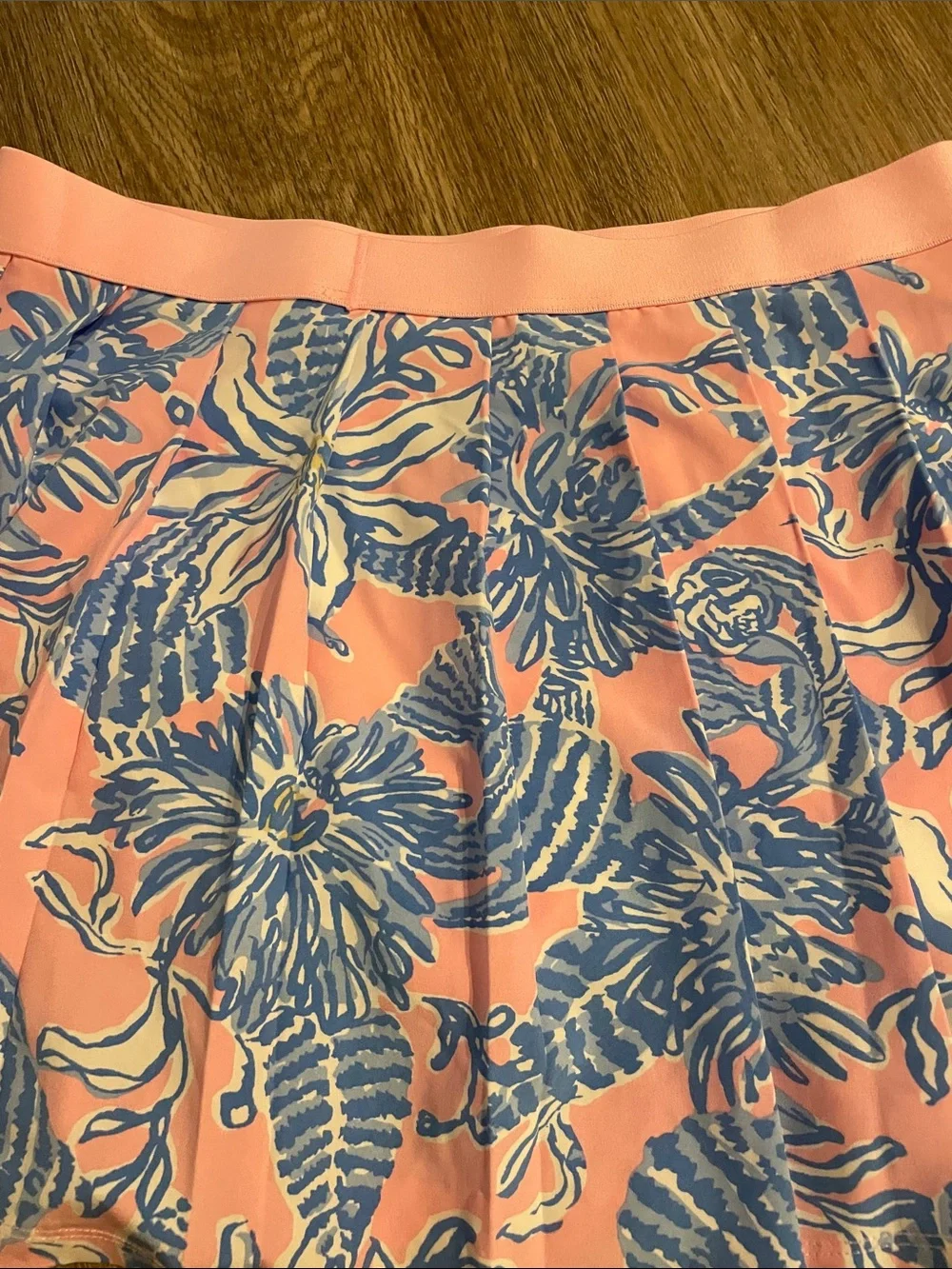 Lilly Pulitzer Pink & Blue Floral Skater Skirt